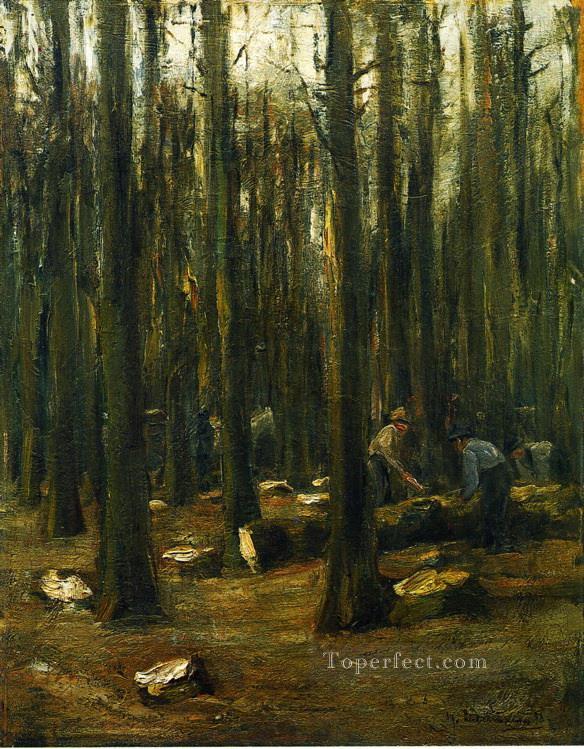 Leñador en el bosque 1898 Max Liebermann Impresionismo alemán Pintura al óleo